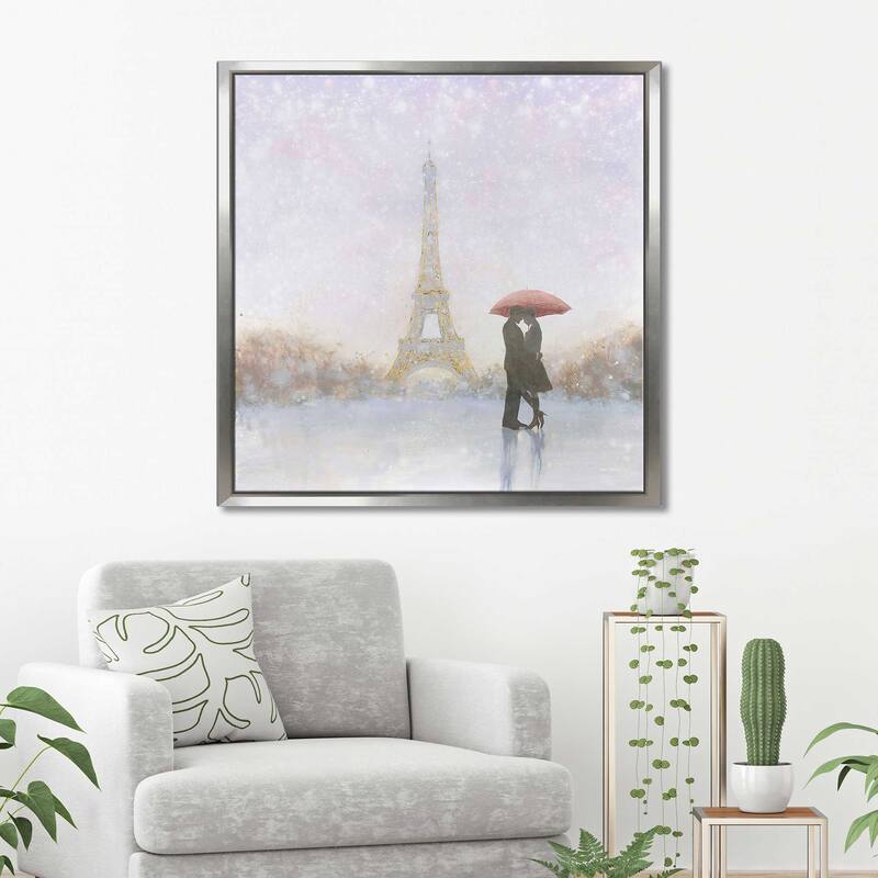 "Eiffel Romance" Print on Floating Canvas