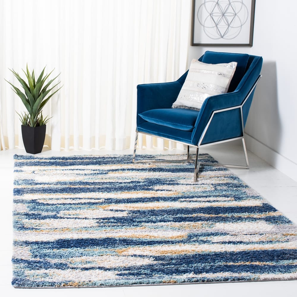 SAFAVIEH Calista Shag Mare Abstract 1-inch Thick Rug