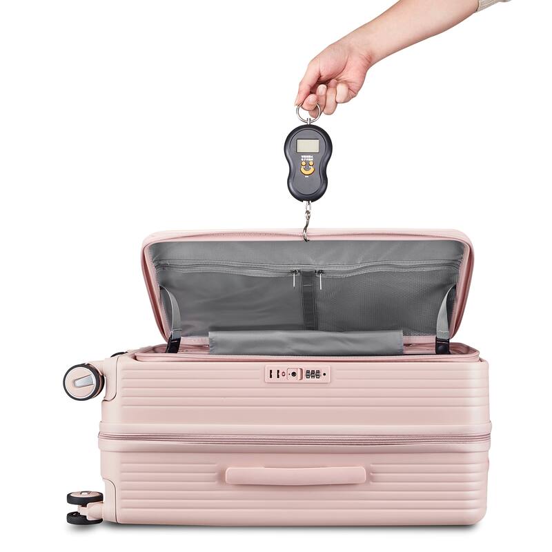 Luggage Sets 3 Piece(20/24/28), Expandable Carry On Luggage with TSA Lock, Hard Shell Suitcase w/ Front Pocket & Spinner Wheels