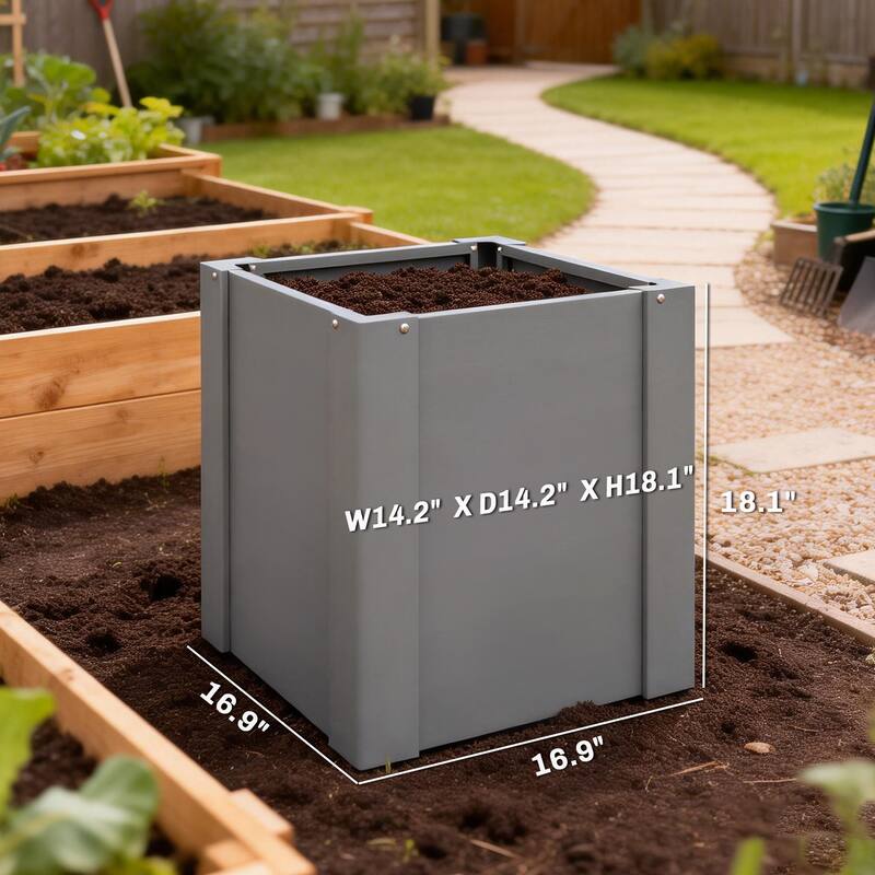 Outsunny Raised Garden Bed, Galvanized Planter Box Outdoor with Gloves for Gardening Vegetables, Flower, Herb