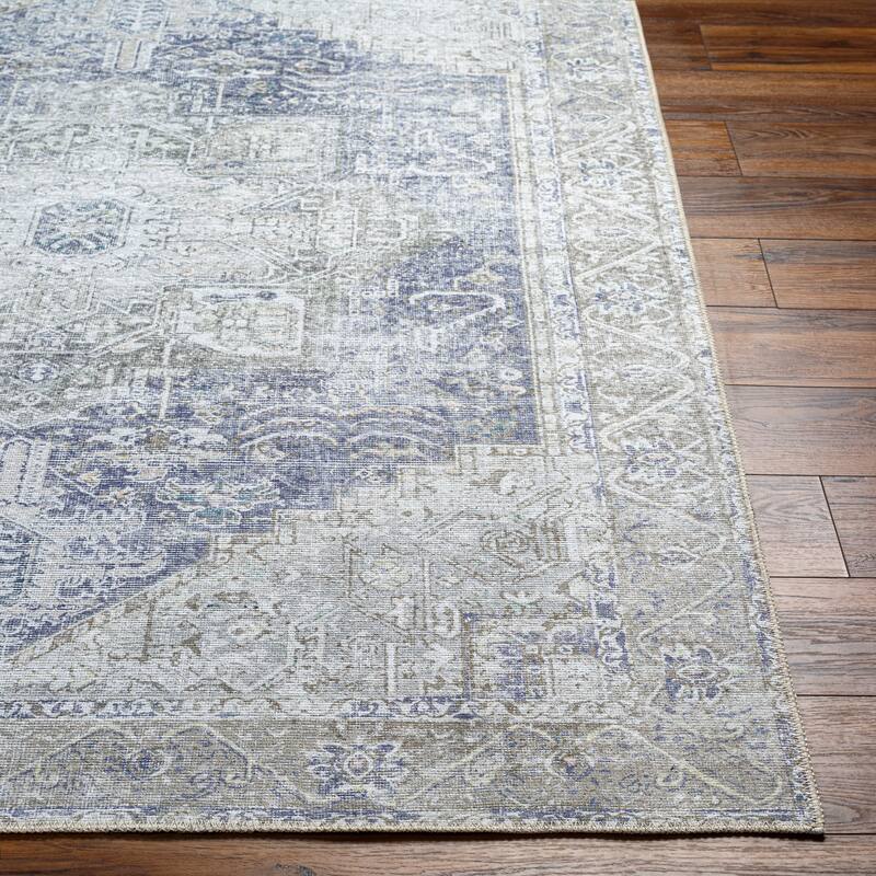 Livabliss Riya Vintage Medallion Machine Washable Area Rug
