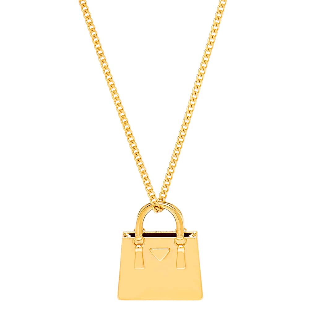 Prada Galleria Bag Necklace - Gold