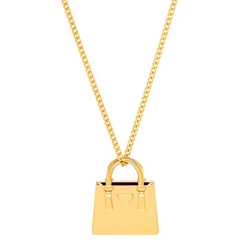 Prada Galleria Bag Necklace - Gold - Gold