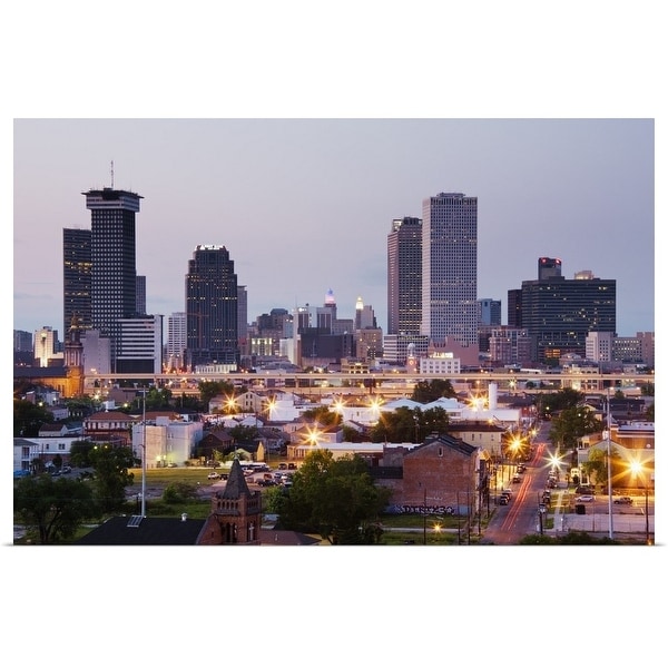 "New Orleans Skyline" Poster Print