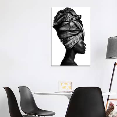 iCanvas "African Woman In Black And White" by Danilo de Alexandria Canvas Print