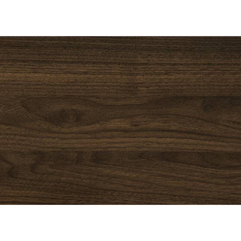 42" Contemporary TV Stand, Dark Walnut, Open Shelves, Media Entertainment Center, Storage Console
