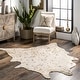 preview thumbnail 13 of 30, Nuloom Iraida Contemporary Faux Cowhide Area Rug 5' x 6'7" Shaped - Gold