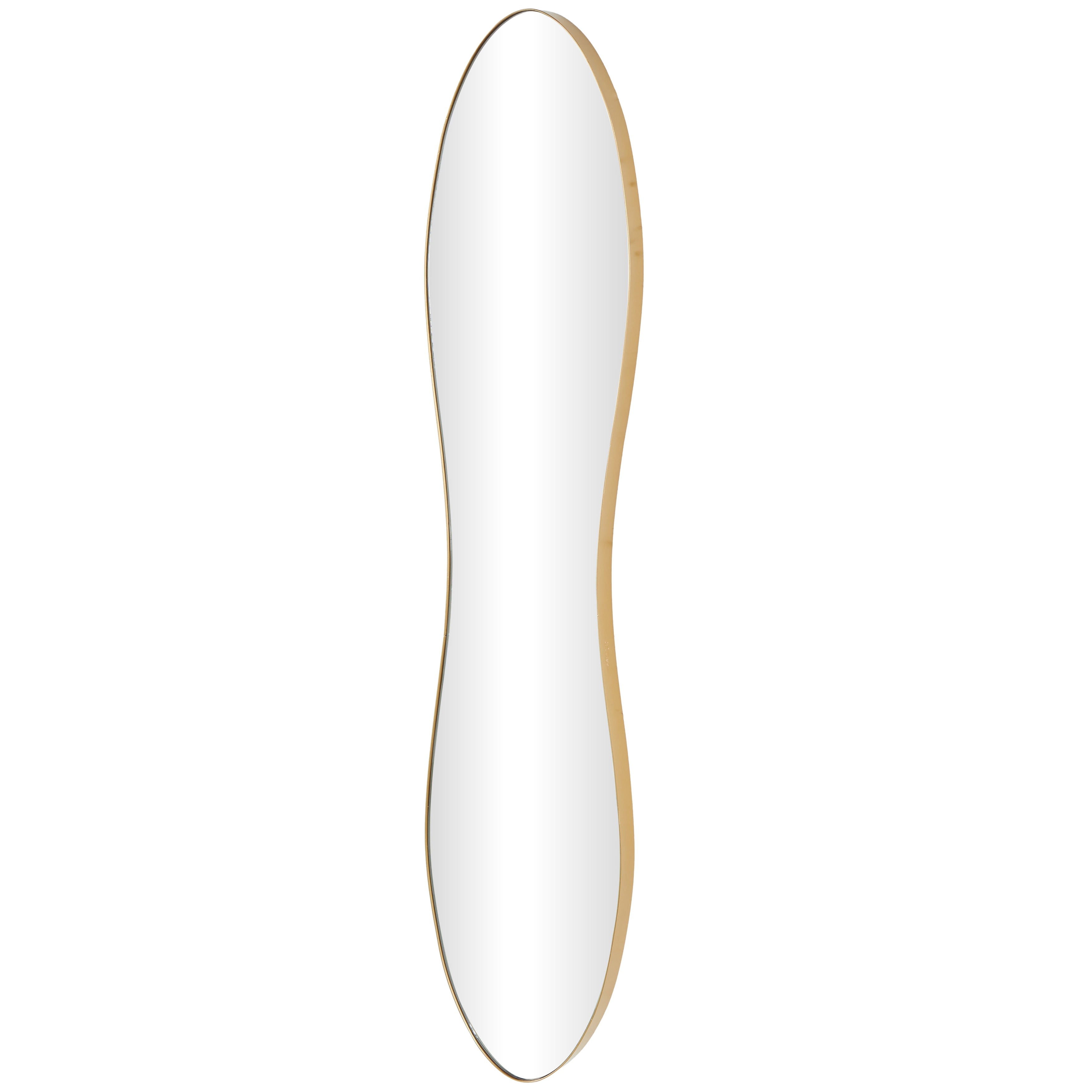 Metal Tall Wavy Wall Mirror - Gold or Black - Roche River Decor
