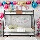 preview thumbnail 15 of 27, Twin over Full Metal Bunk Bed with Trundle for Three/ Heavy-duty Metal Black