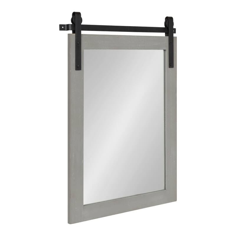 Kate and Laurel Cates Rustic Rectangular Wall Mirror - 18x26 - Gray