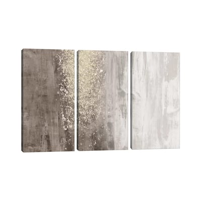 iCanvas "Glitter Rain II" by Jennifer Goldberger 3-Piece Canvas Wall Art Set