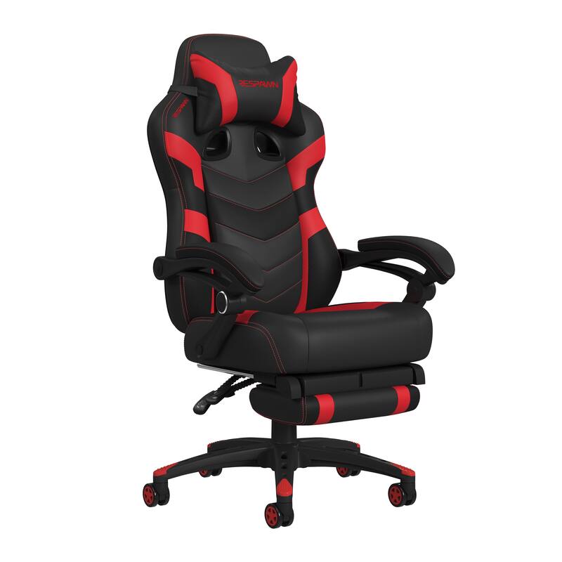 RESPAWN 110 Pro Gaming Chair - Gaming Chair with Footrest, Ergonomic Computer Desk Chair - Red