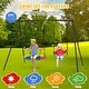 preview thumbnail 14 of 16, EROMMY Heavy-Duty A-Frame Metal Swing Set for Kids - 440lbs Capacity, Includes Saucer Swing & Belt Swing
