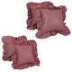 preview thumbnail 2 of 4, Blazing Needles Chintz 12-inch Throw Pillow (Set of 4) Pink