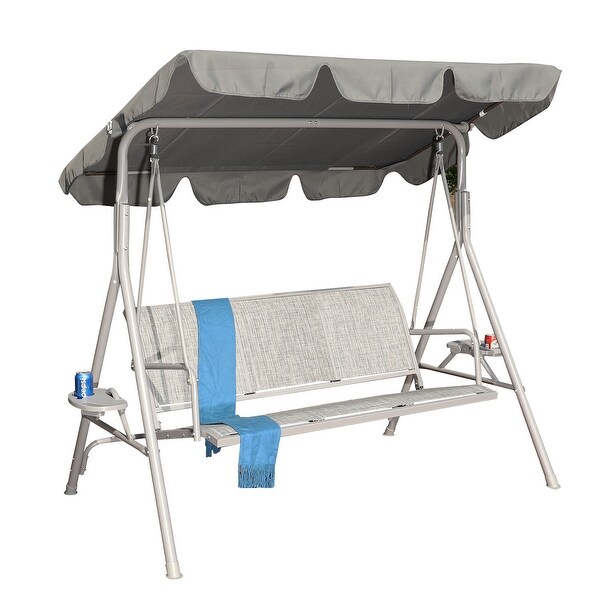 Outdoor Patio Swing Chair Adjustable Canopy Patio Hammock Lounge Chair - 68*44*59inch. Opens flyout.