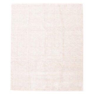 ECARPETGALLERY Hand Loomed Pearl Ivory Wool Rug - 9'2 x 12'0 - Bed Bath ...
