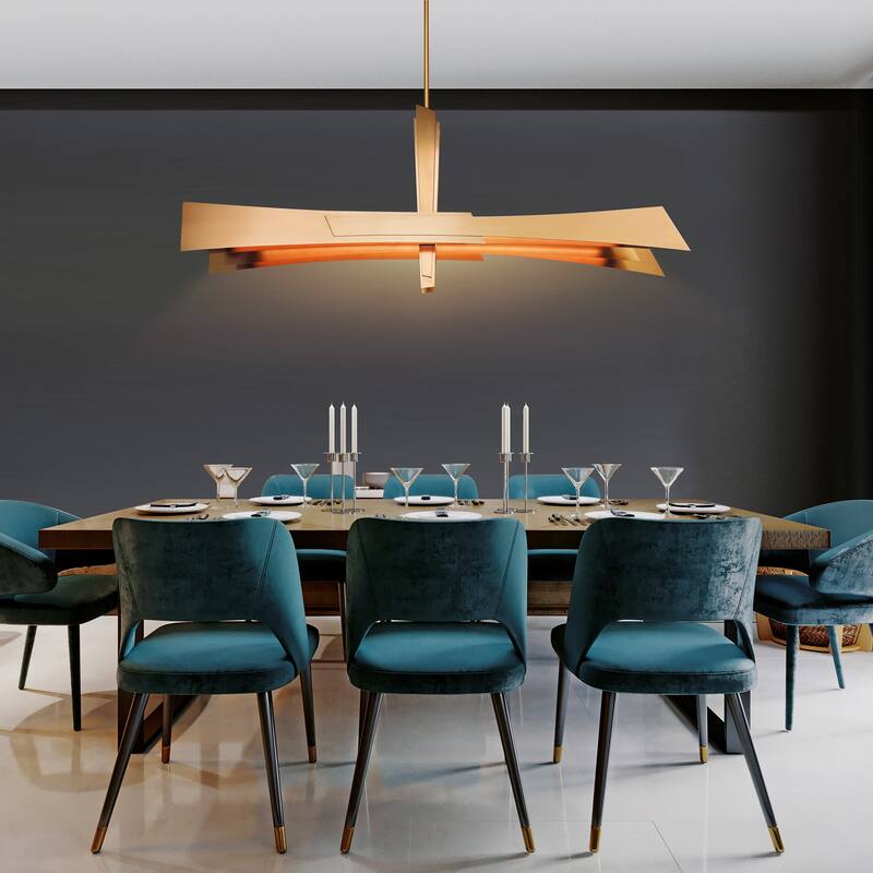 Solara Integrated LED 72in Brass Chandelier