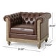 preview thumbnail 4 of 18, Castalia Chesterfield Tufted Club Chair by Christopher Knight Home - 39.00" L x 33.50" W x 28.00" H