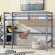 preview thumbnail 2 of 20, Twin High Loft Bed with Safety Guardrail and Built-in Desk