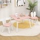 preview thumbnail 2 of 8, Gymax 3 Pieces Kids Table & Chairs Set Children Wooden Furniture Set