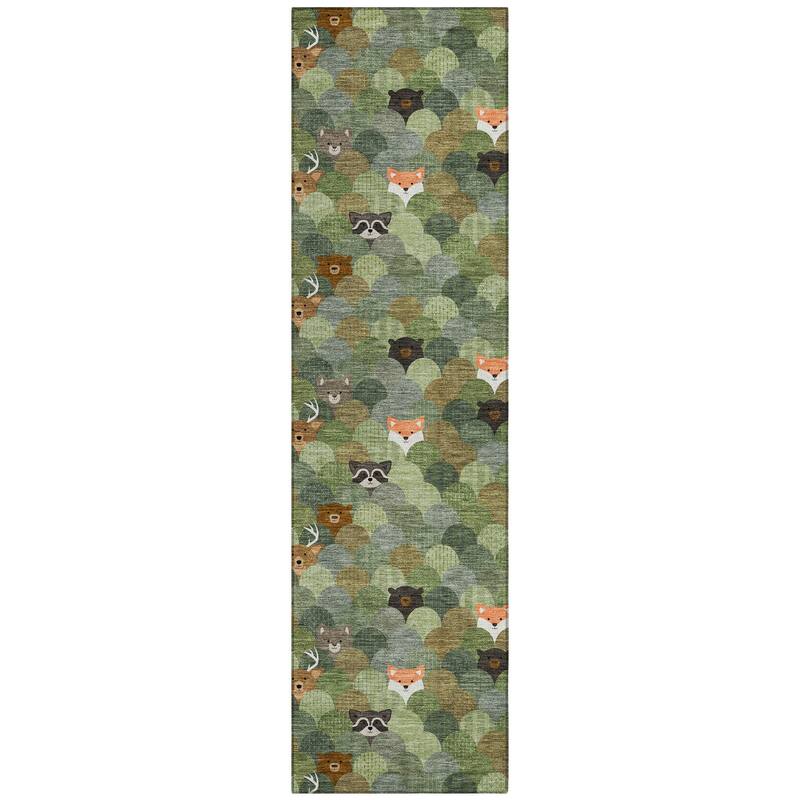 Machine Washable Indoor/ Outdoor Whimsy Critters Chantille Rug