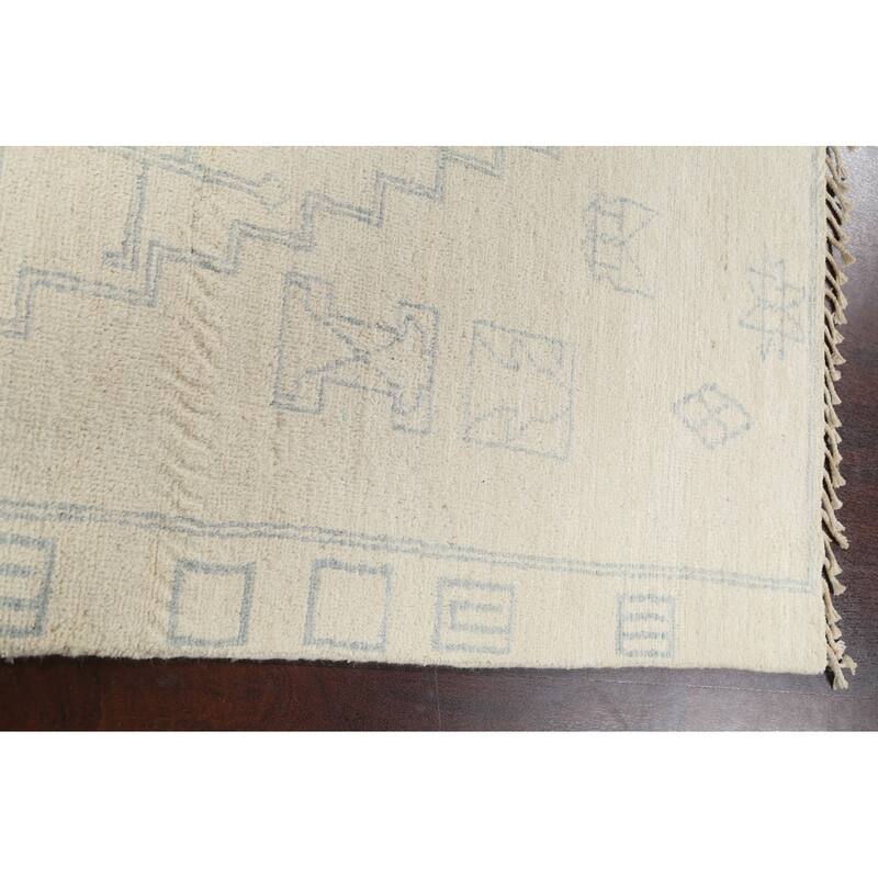 Vegetable Dye Moroccan Berber Oriental Area Rug Wool Handmade - 5'6" x 7'11"