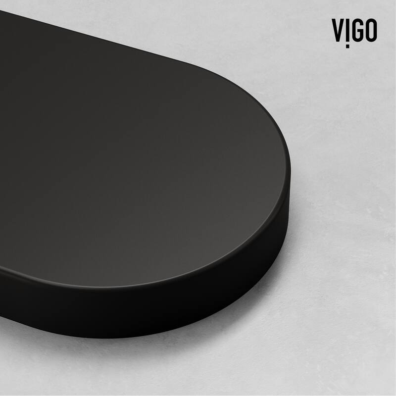 VIGO 5.5" L Bathroom Deck Plate in Matte Black