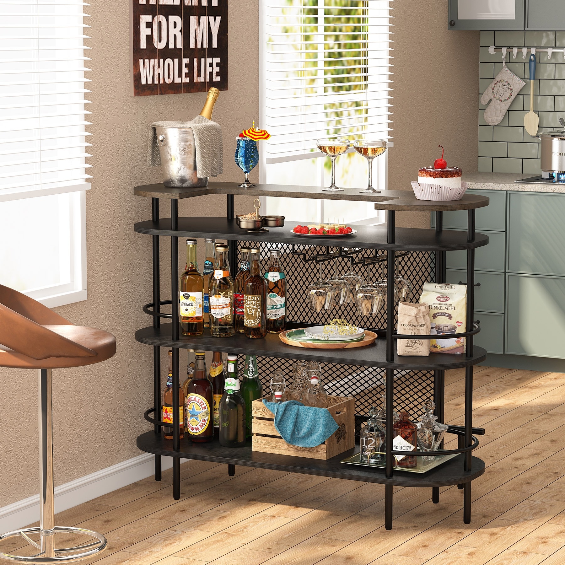 Corner kitchen bar shop table