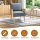 preview thumbnail 16 of 57, Carmina Upholstered Accent Chair with Natural Rattan Arms by HULALA HOME