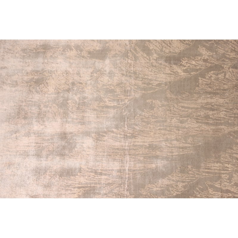Abstract Indian Area Rug Handmade Wool Carpet - 5'7"x 7'8"