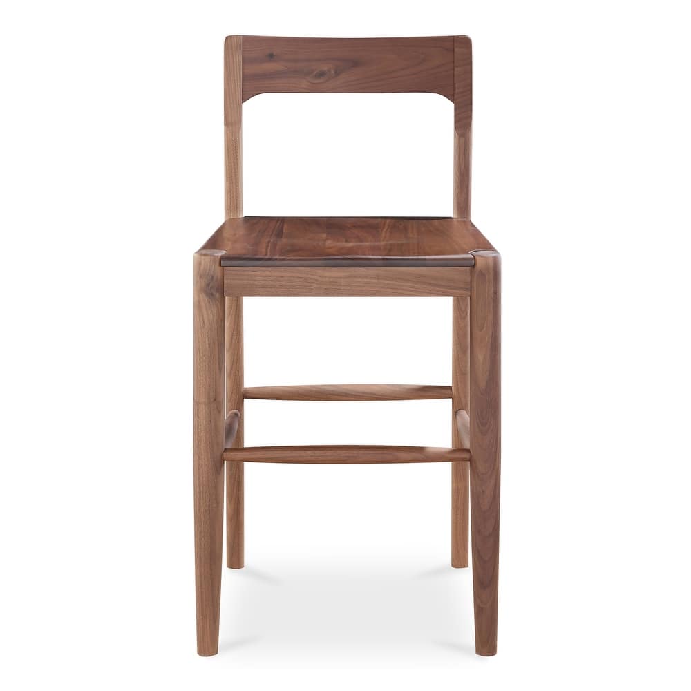 Aurelle Home Owletta Modern Solid Wood Counter Stool - 19.5"W x 38"H x 20"D