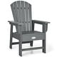 preview thumbnail 4 of 41, Costway Patio Kids' Adirondack Chair Seat Weather Resistant for Ages - See Details Grey