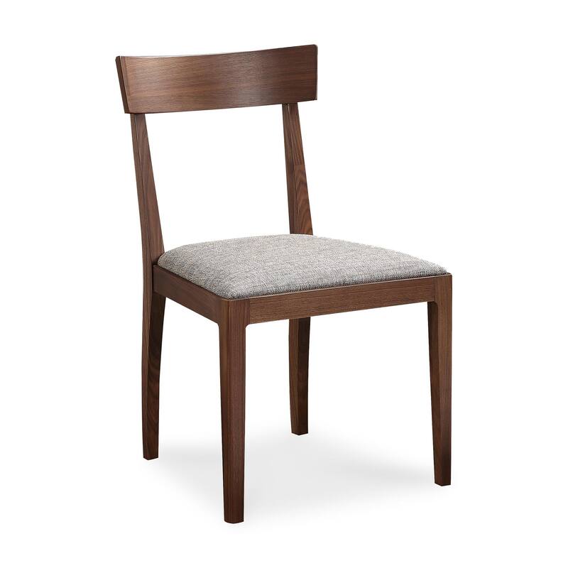 NADAAL STUDIOS Briony, Dining Chair Solid Walnut Open Backrest Brown, Set of Two - 20"W x22"D x33"H
