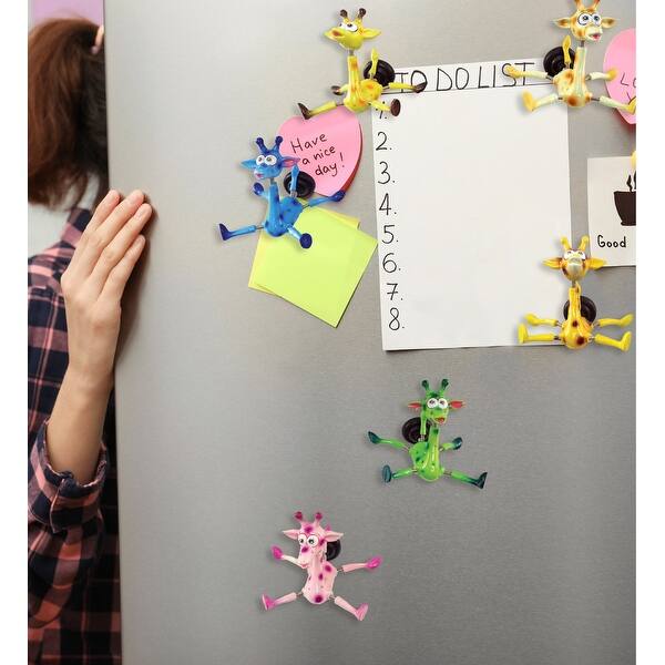 CoTa Global Giraffe Refrigerator Bobble Magnets Set of 6 - Multicolor
