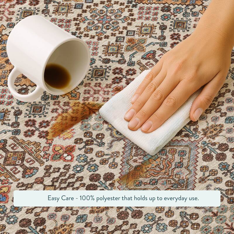 Machine Washable Indoor/ Outdoor Global Bidunga Chantille Rug