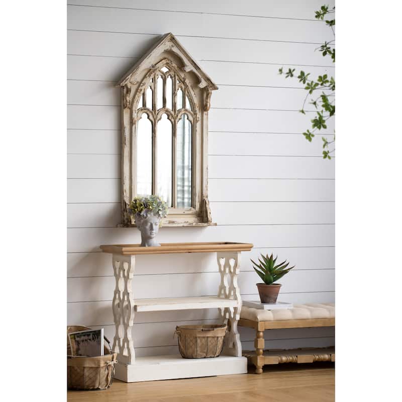Wood Shelf Tray, French Country Console Table