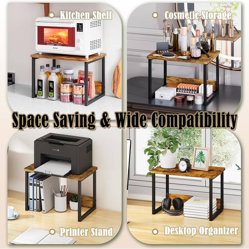 Kitchen Countertop Organizer Cabinet Shelf - 12.4"D x 17"W x 12"H