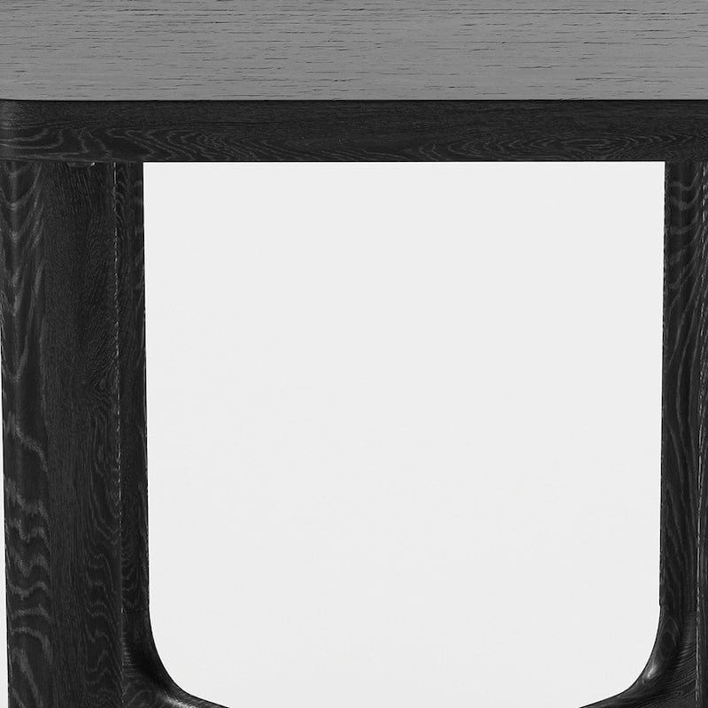 HomeRoots 24" Black Solid Wood Square End Table