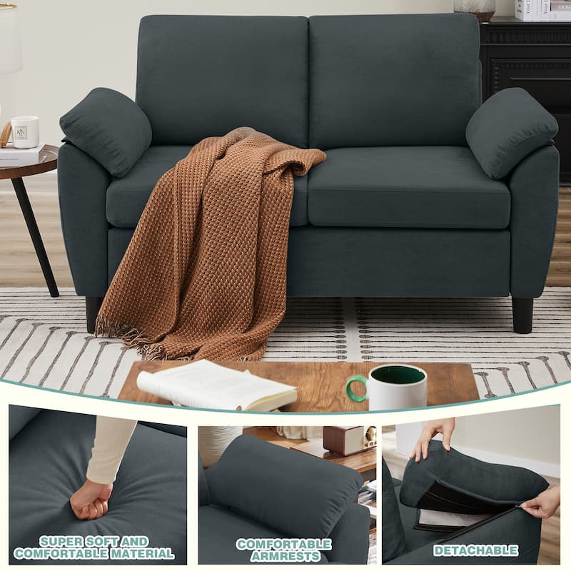 4-Piece Living Room Sectional Sofa Set with Loveseat and Chair