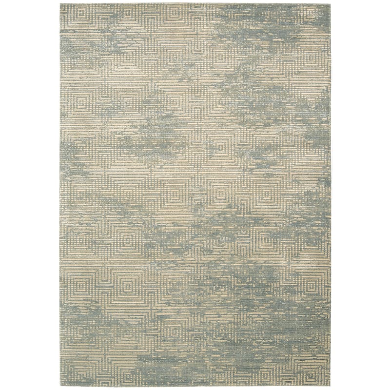 Calvin Klein Home Maya Modern Vintage Grey Beige Area Rug