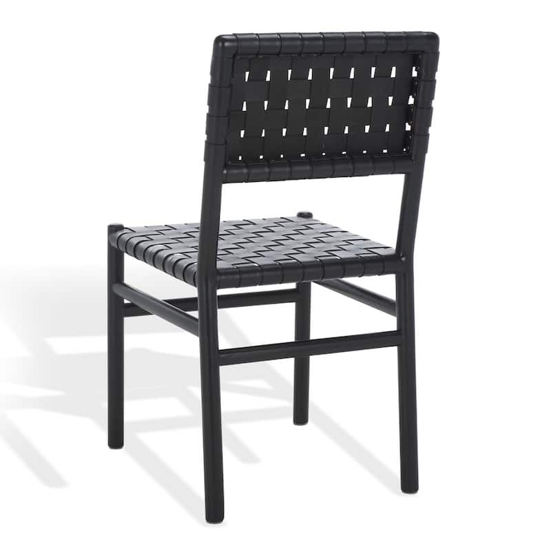 SAFAVIEH Couture Jeremiah Woven Leather Dining Chair - 18"W x 22"D x 34"H