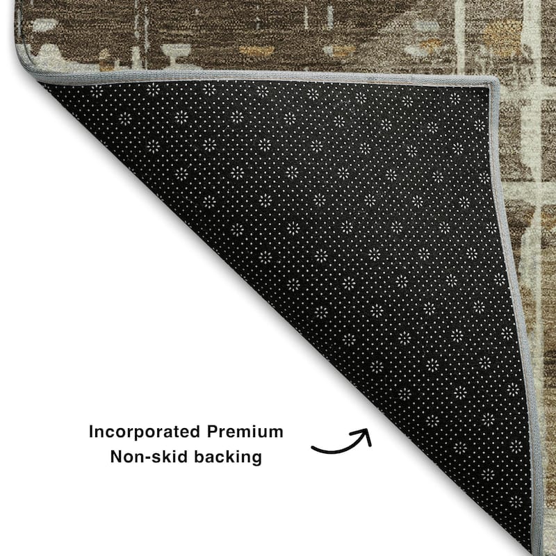 Premium Washable Super Soft Hatch Diamond Mayfield Rug