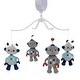 preview thumbnail 1 of 4, Bedtime Originals Robbie Robot Musical Baby Crib Mobile Soother Toy - Gray