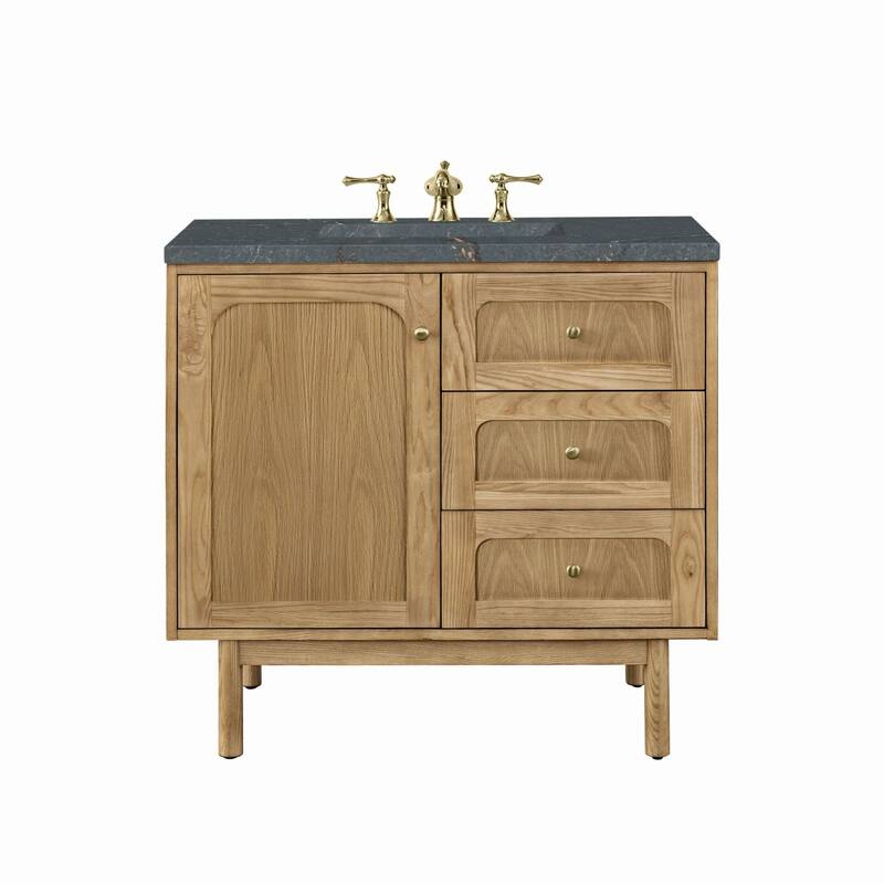 James Martin Vanities 545-V36-3PBL Laurent 36" Single Basin Wood - Light Natural Oak - Oak Finish