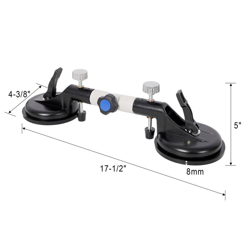 3-in-1 Adjustable angles 90-270 degrees Suction Cup Tool for Seam Joining - Black