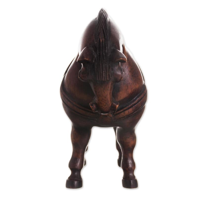 Novica Handmade Mini Horse Cedar Wood Sculpture