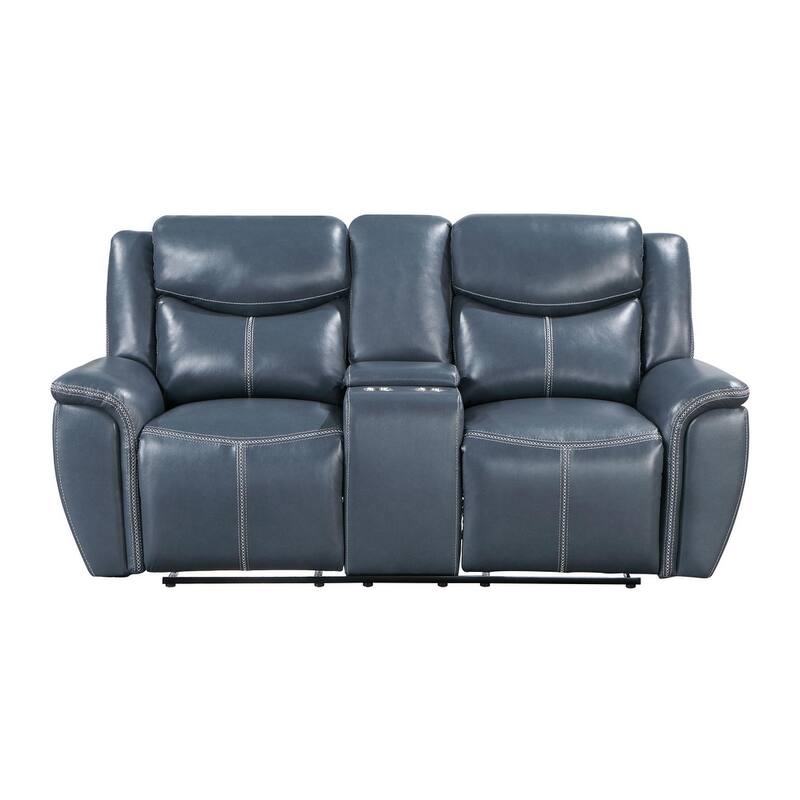 Stanwicke Blue 3-piece Motion Reclining Sofa Set