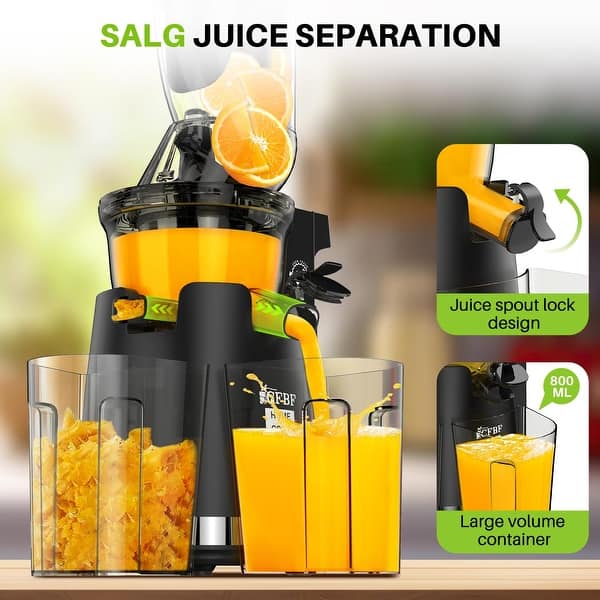 300W Cold Press Juicer Machine – Slow Masticating Juicer For Fruits & Veggies, Red-897784