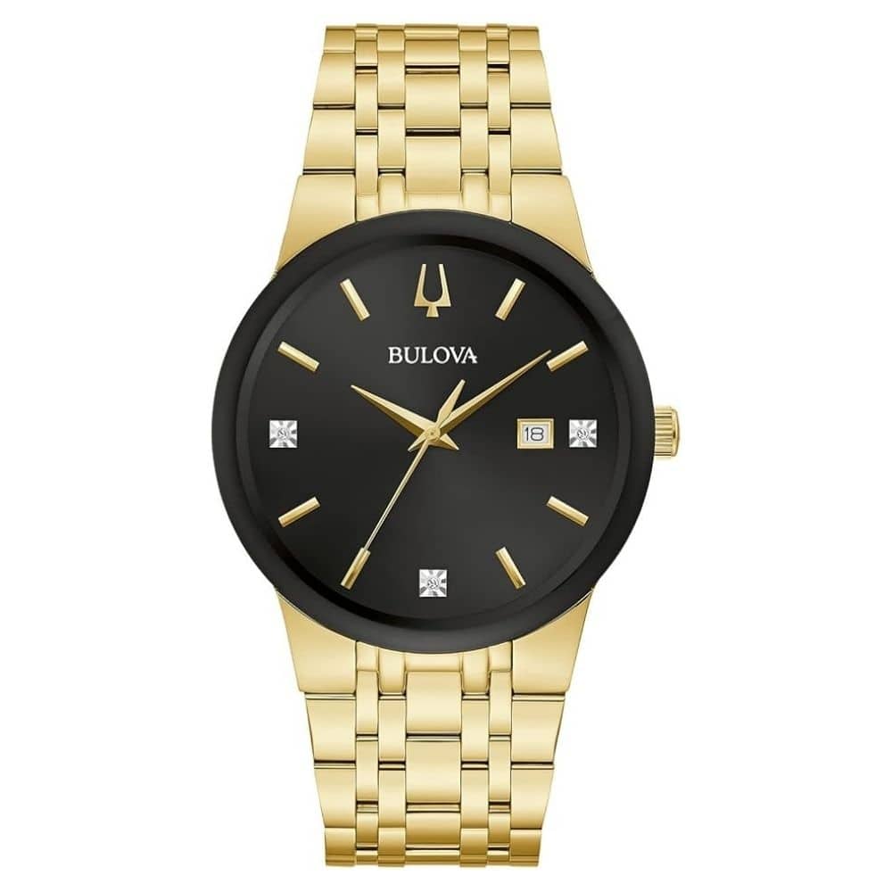 Bulova Men's Classic Black Dial Watch - 97D127 - One Size