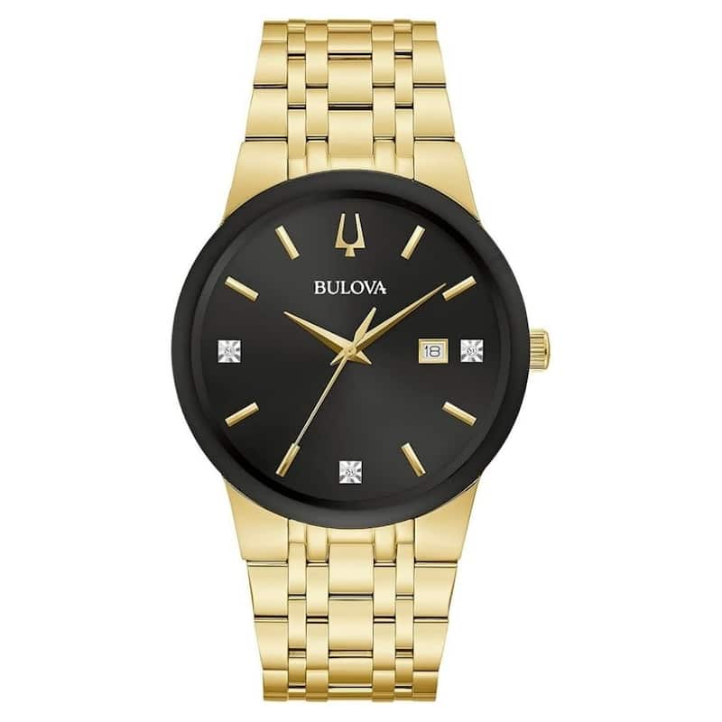 Bulova Men's Classic Black Dial Watch - 97D127 - One Size